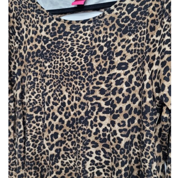 NEW Torrid 2 Betsey Johnson Leopard Ponte Skater Dress With Back Cutout 2X 18 20 - Picture 7 of 11